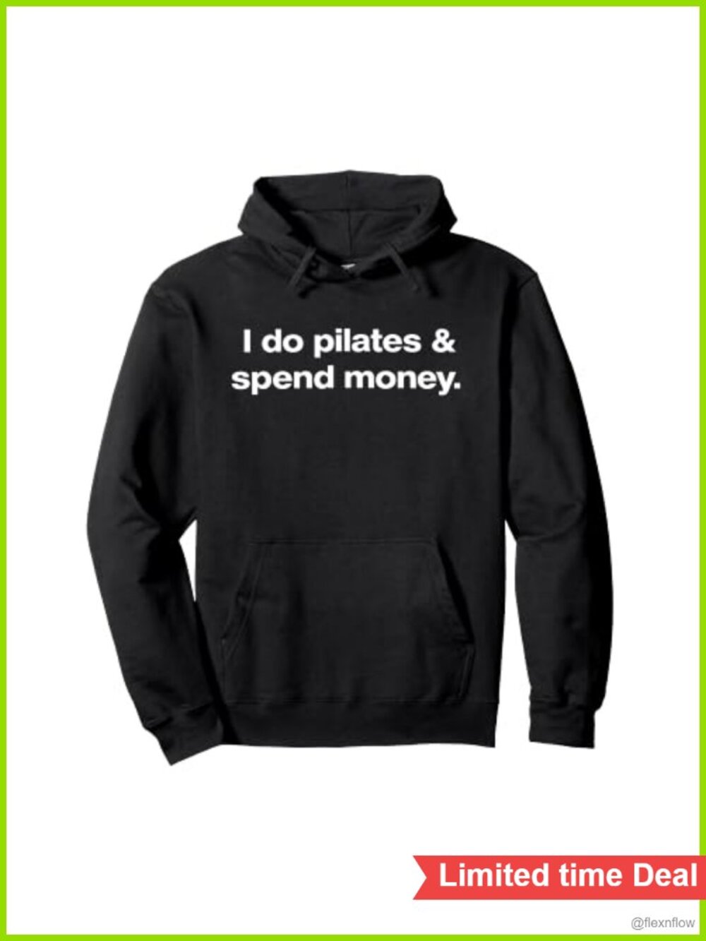 Pilates Spend Money Graphic Pullover Hoodie Cotton Blend Novelty
